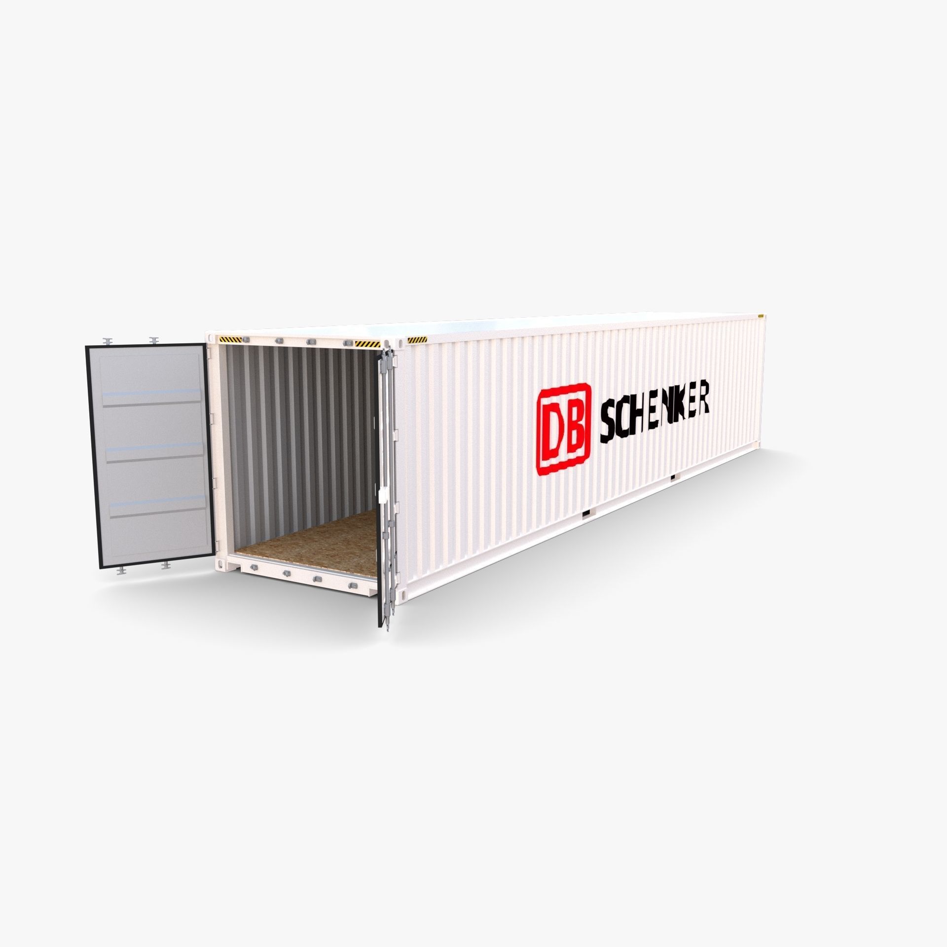 40ft Shipping Container DB Schenker 3D model_8