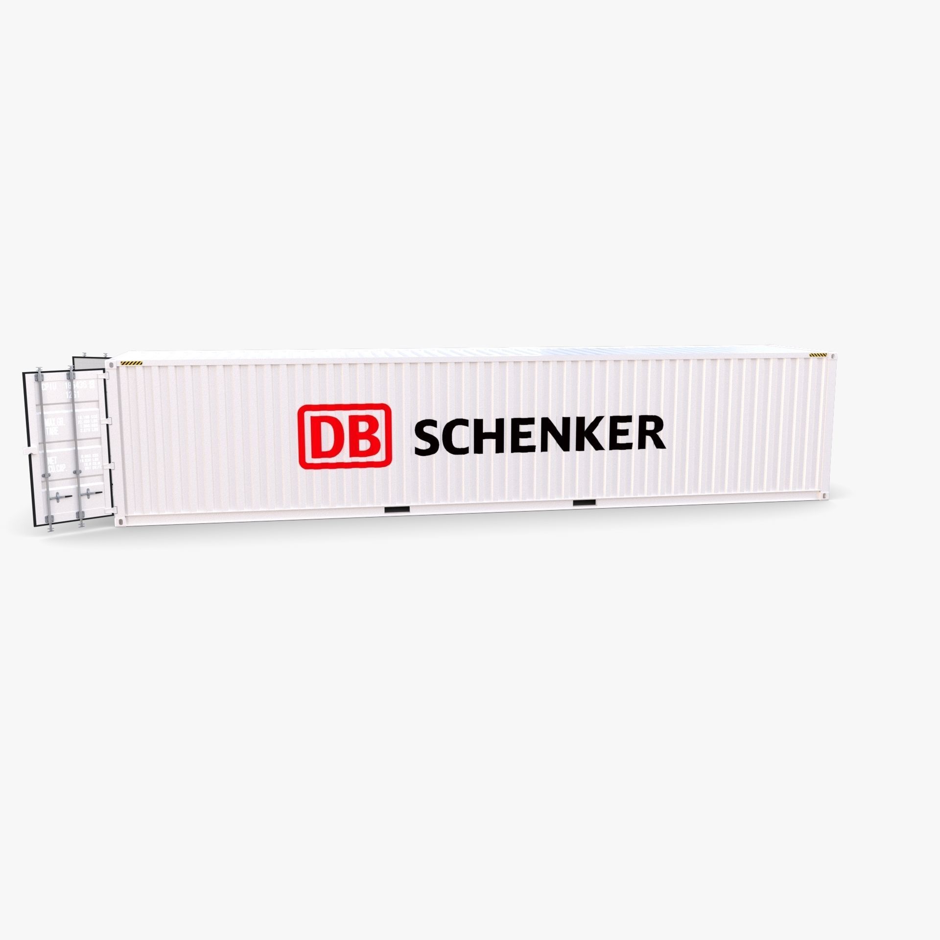 40ft Shipping Container DB Schenker 3D model_7