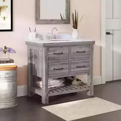 GO Hamm Rustic Fir Single Bathroom Vanity - 2 Colour