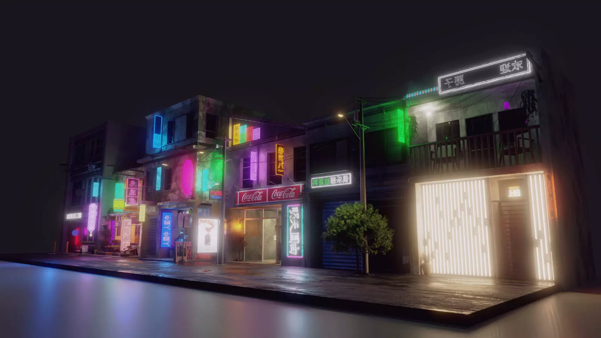 Japanese street 3D model