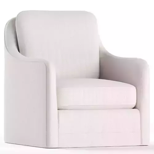 Wide Swivel Down Cushion Armchair 3D model