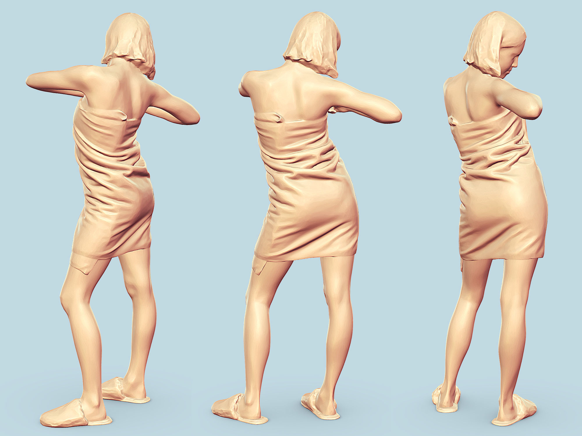 Girl in Towel 3D model_5