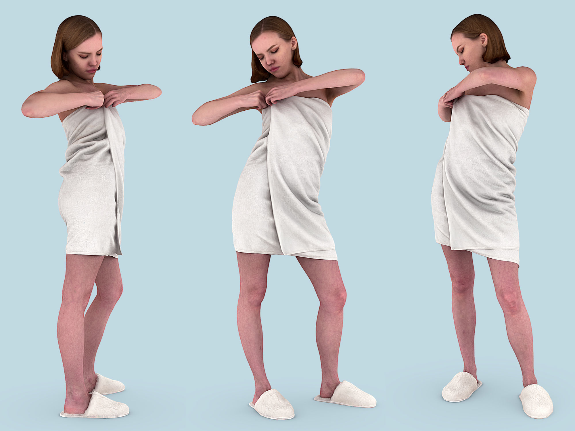 Girl in Towel 3D model_1