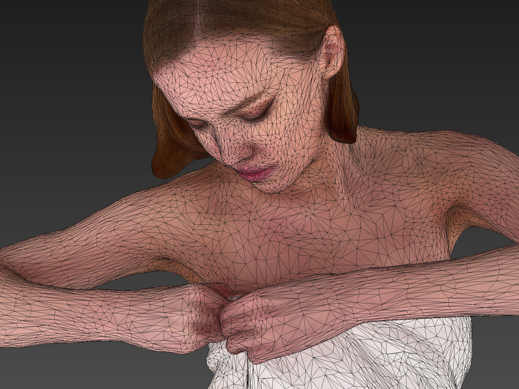 Girl in Towel 3D model_6