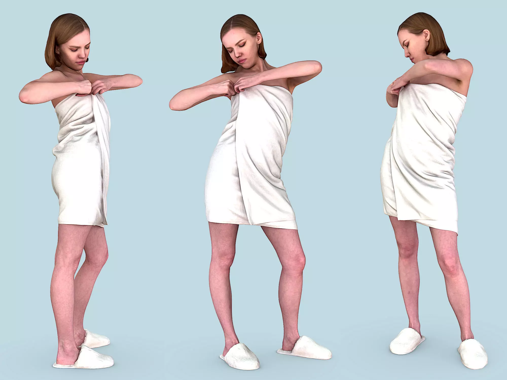Girl in Towel 3D model_0
