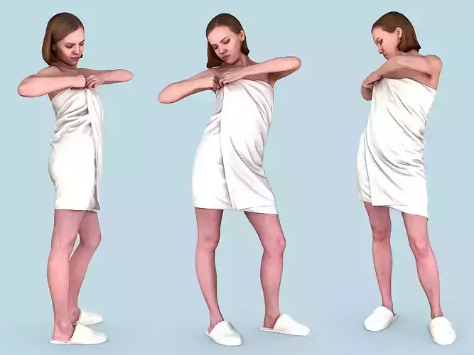 Girl in Towel 3D model