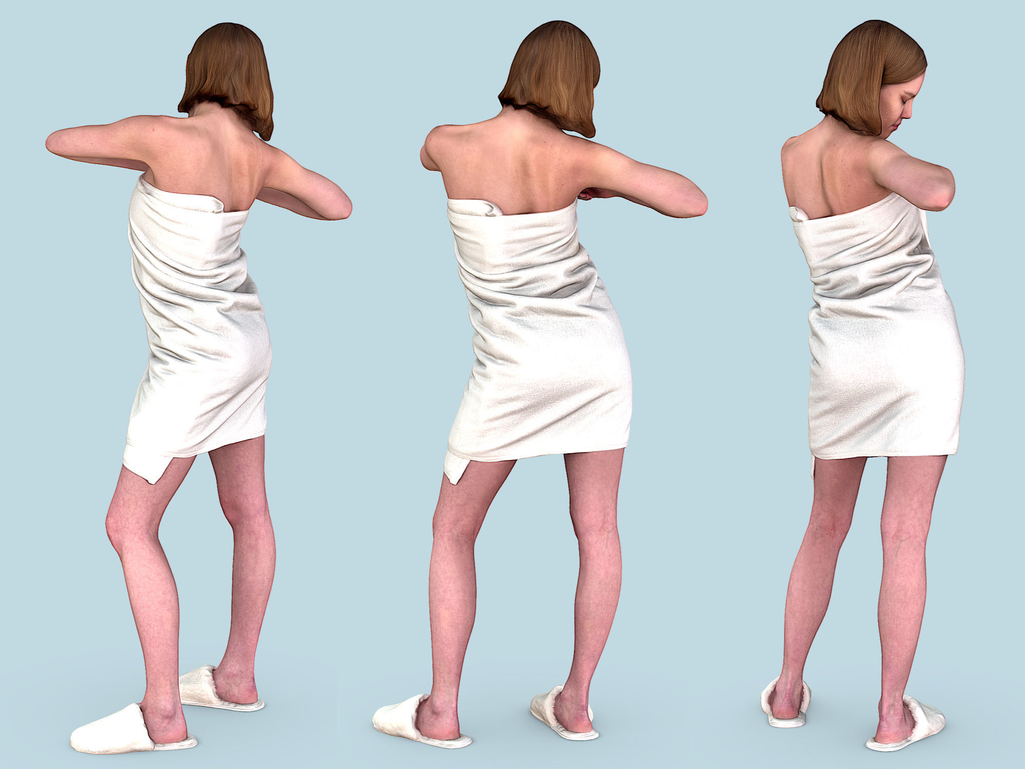 Girl in Towel 3D model_3