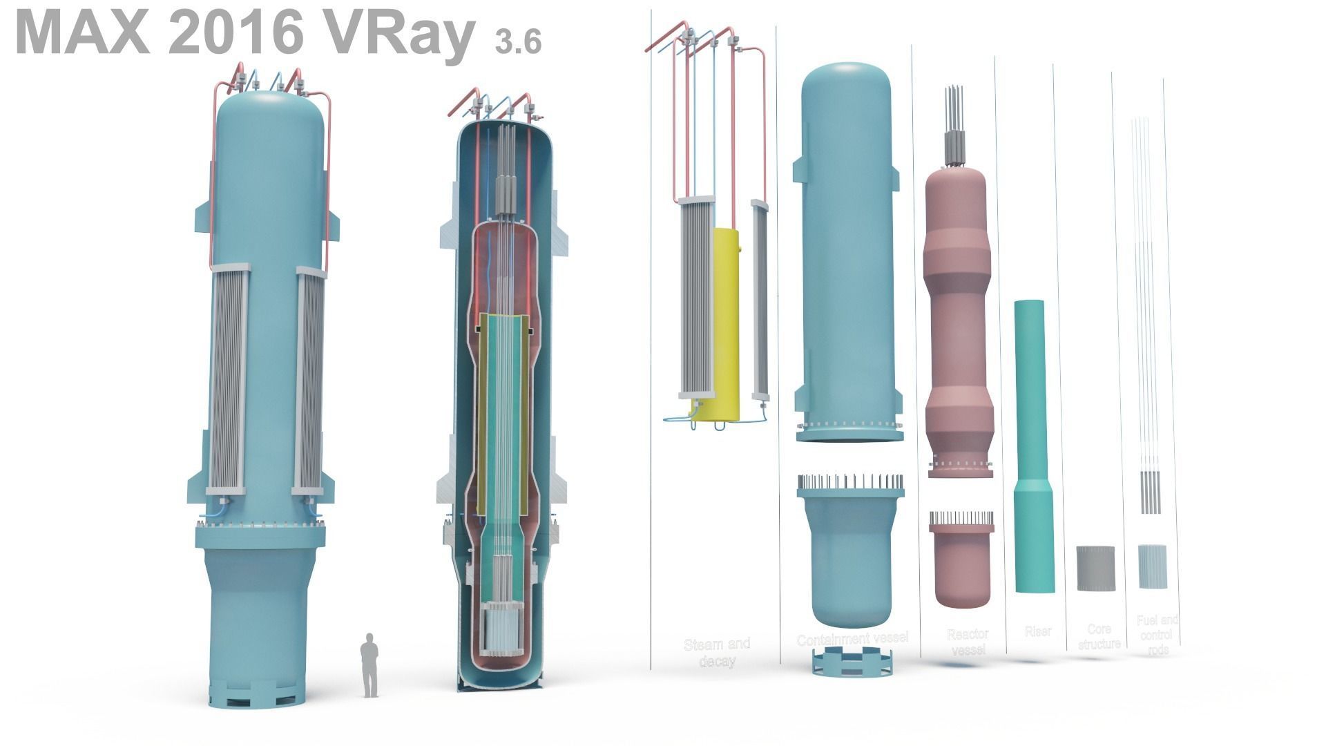 Generic Small Modular Reactor - PWR 3D model_18