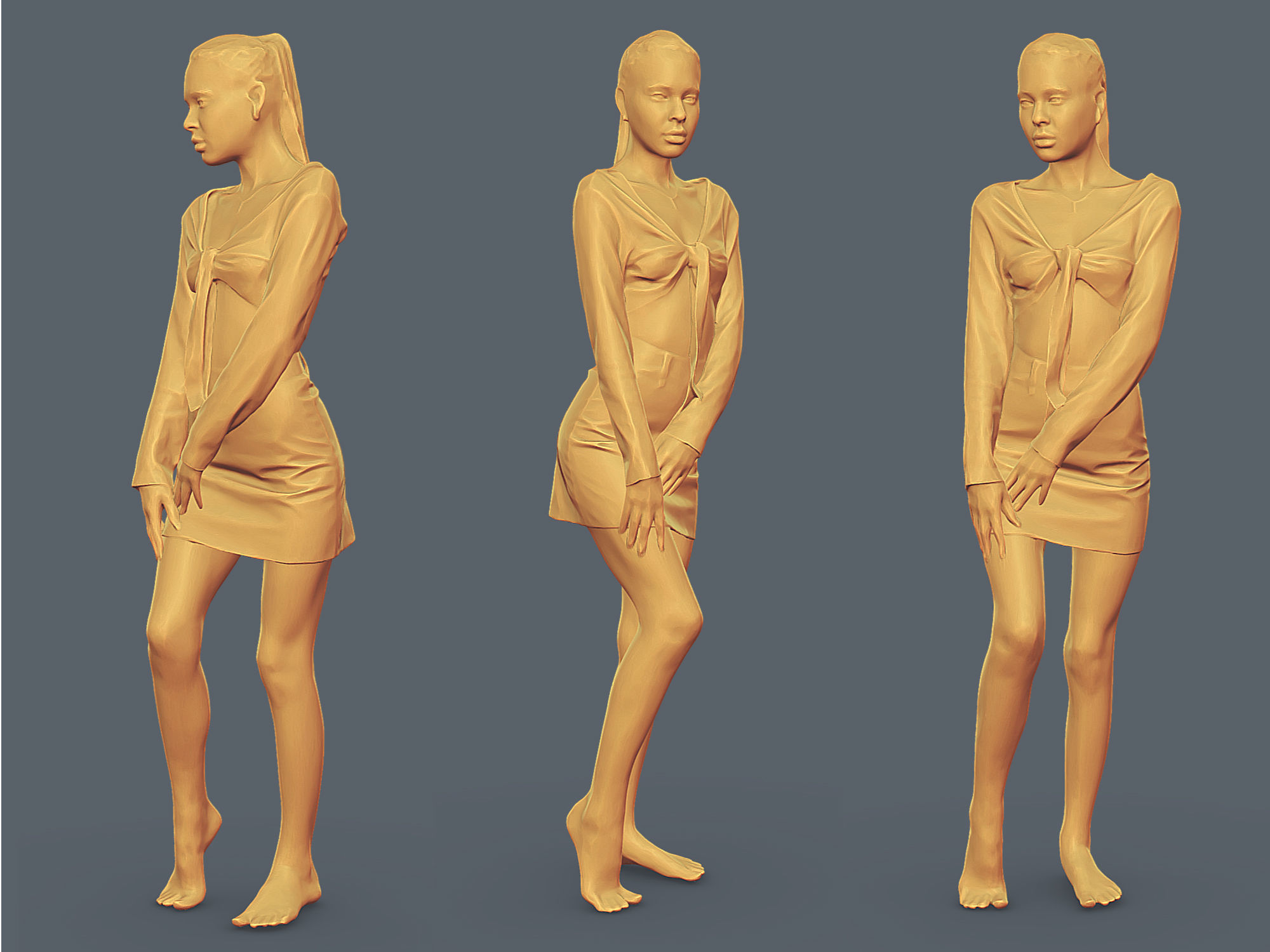 Hottie in a Pink 3D model_2