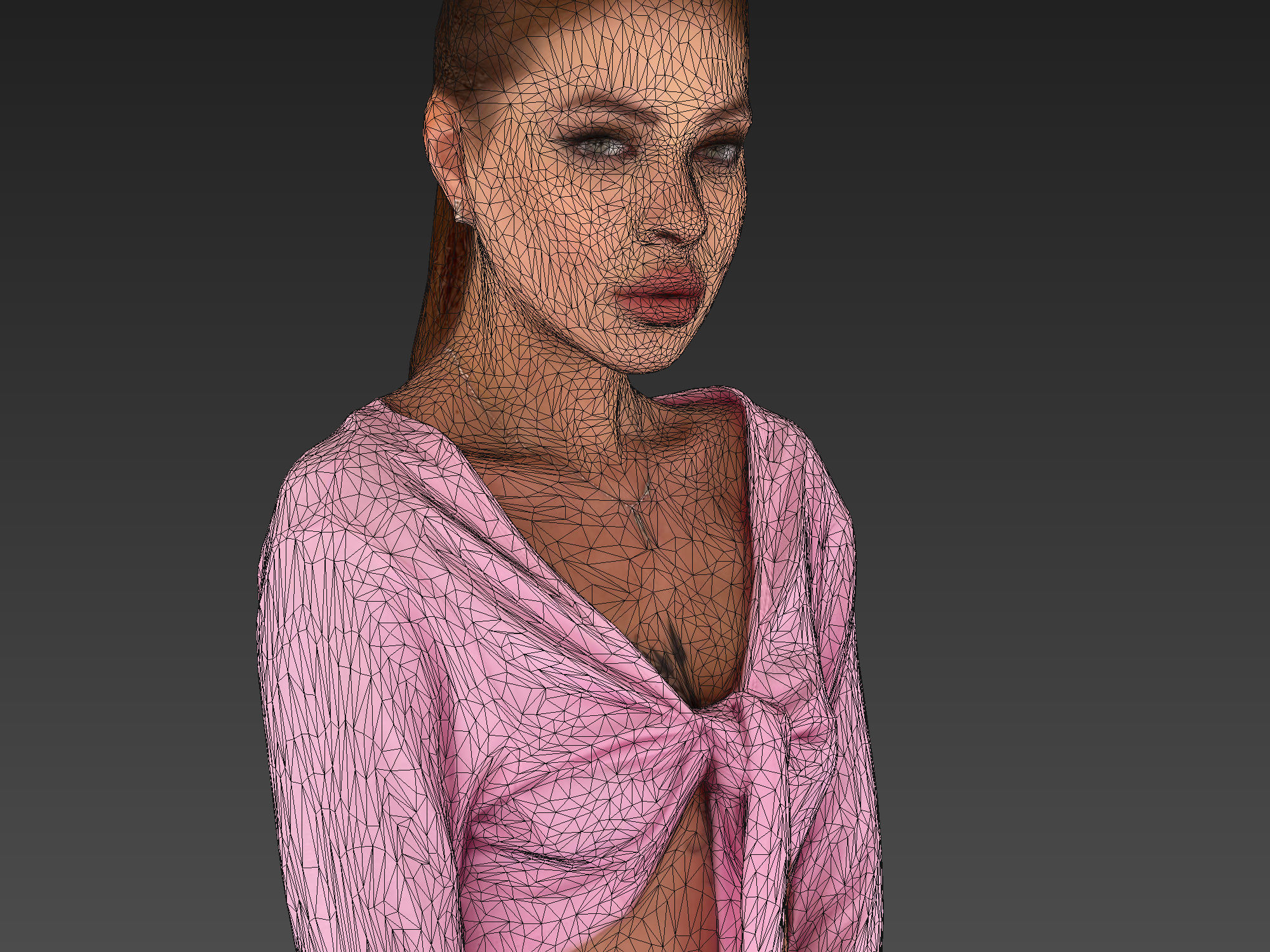 Hottie in a Pink 3D model_6