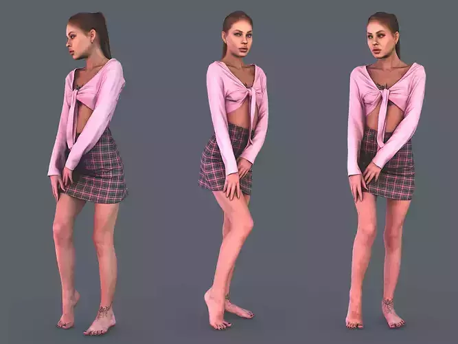 Hottie in a Pink 3D model