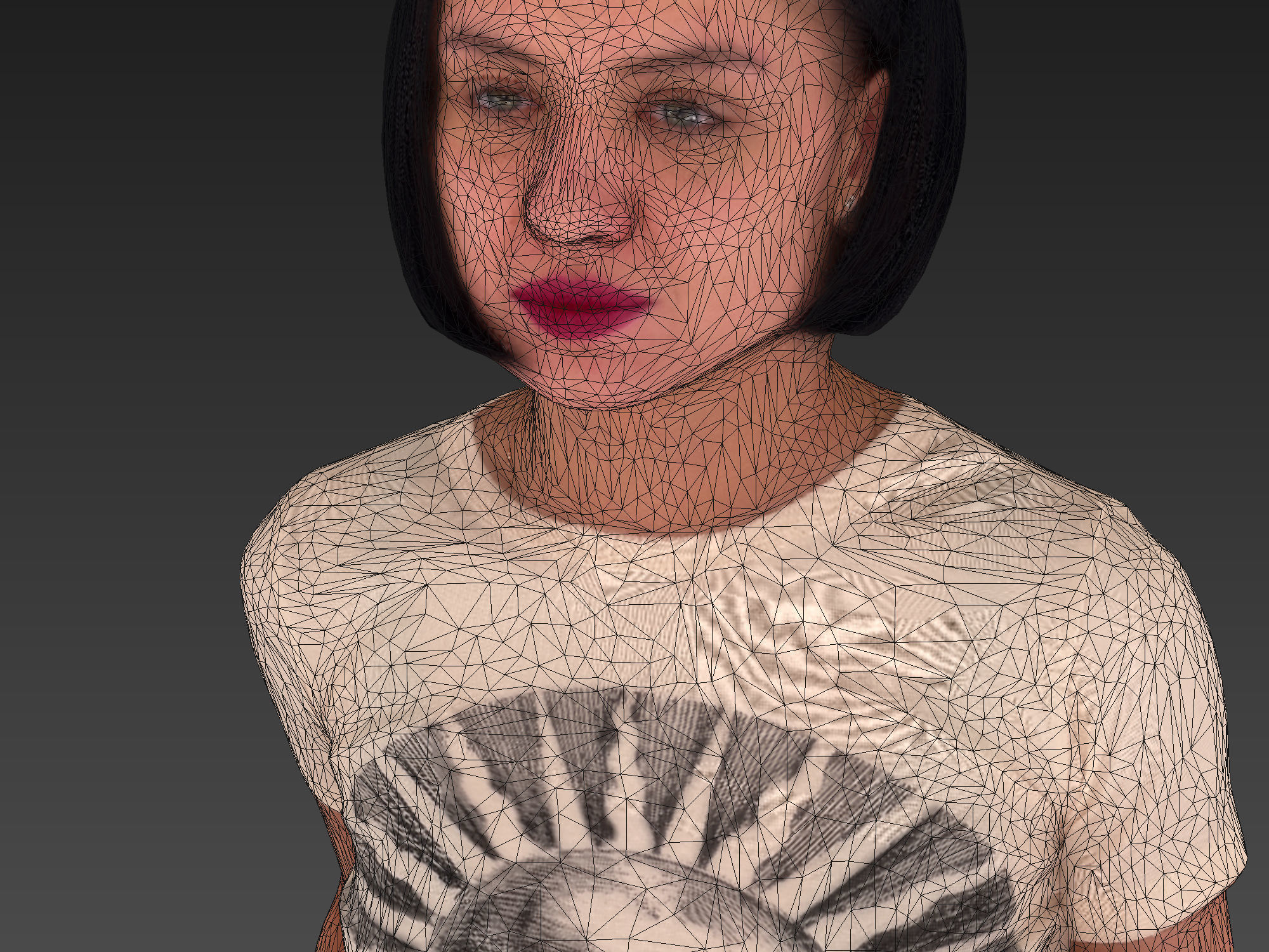 Slender Tanned Girl 3D model_6