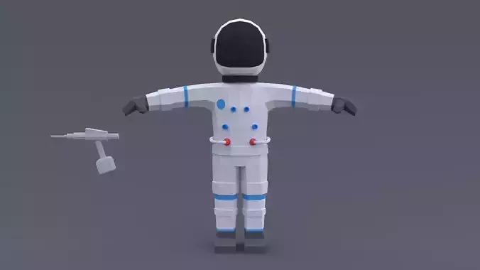 Low Poly Cartoon Astronaut