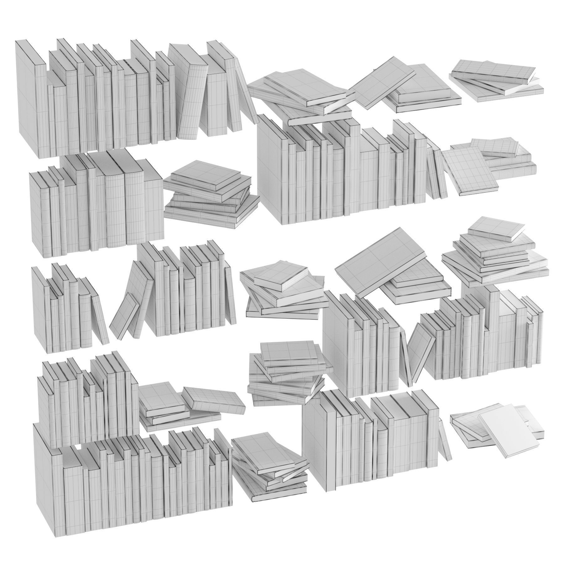 book collection set3 3D model_5