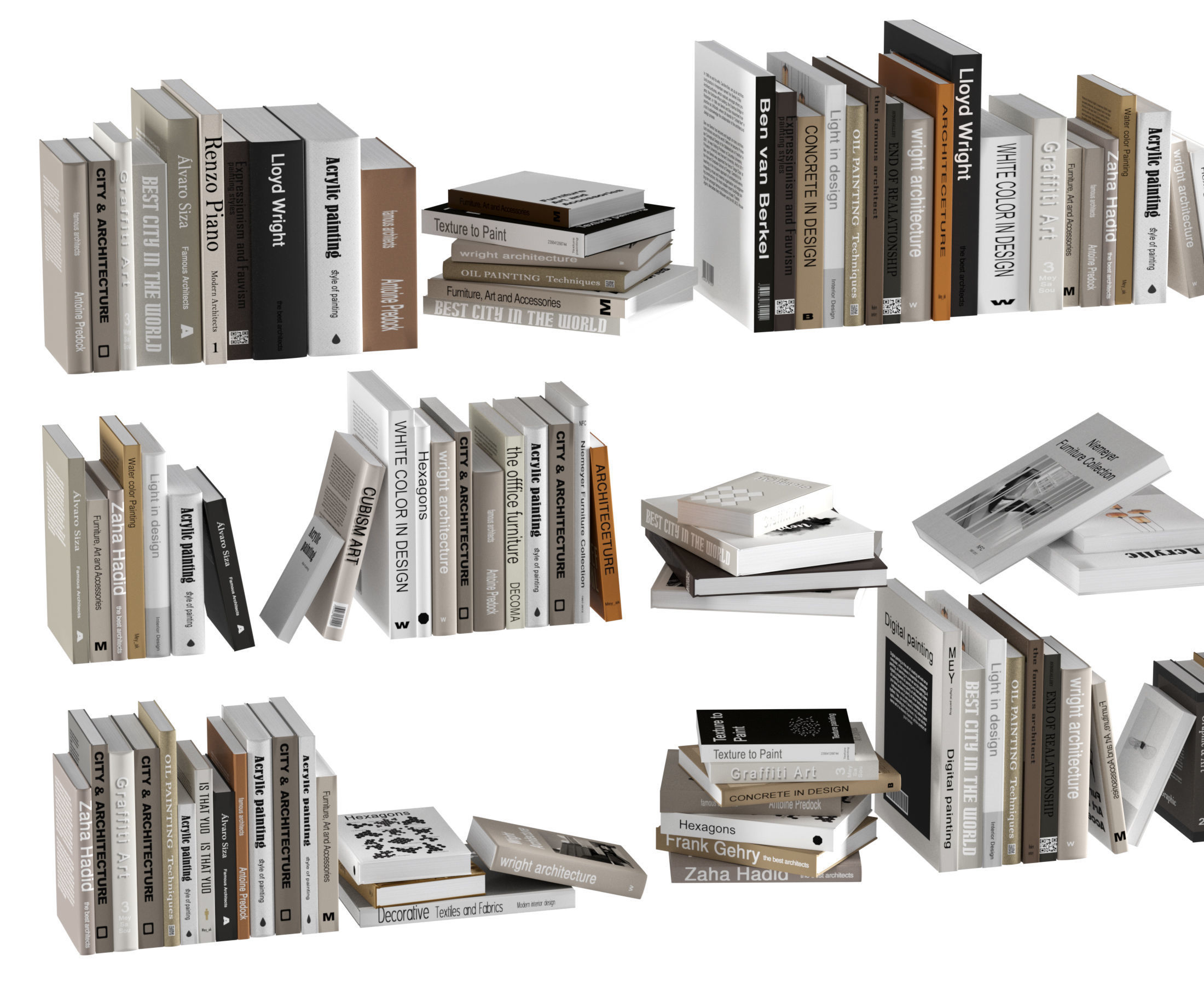 book collection set3 3D model_3