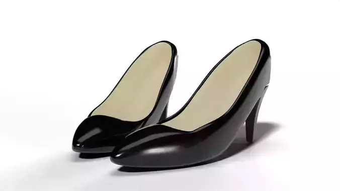 Black high heel shoes