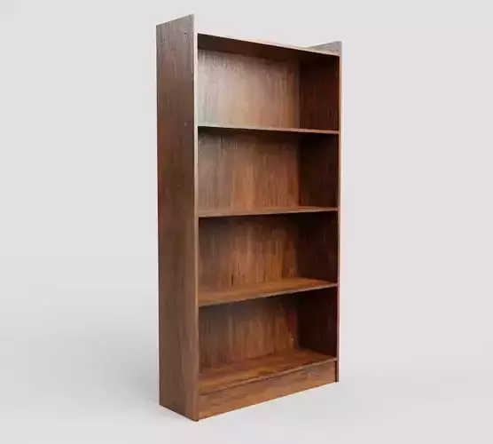 Tall Wooden 4-Row Shelf
