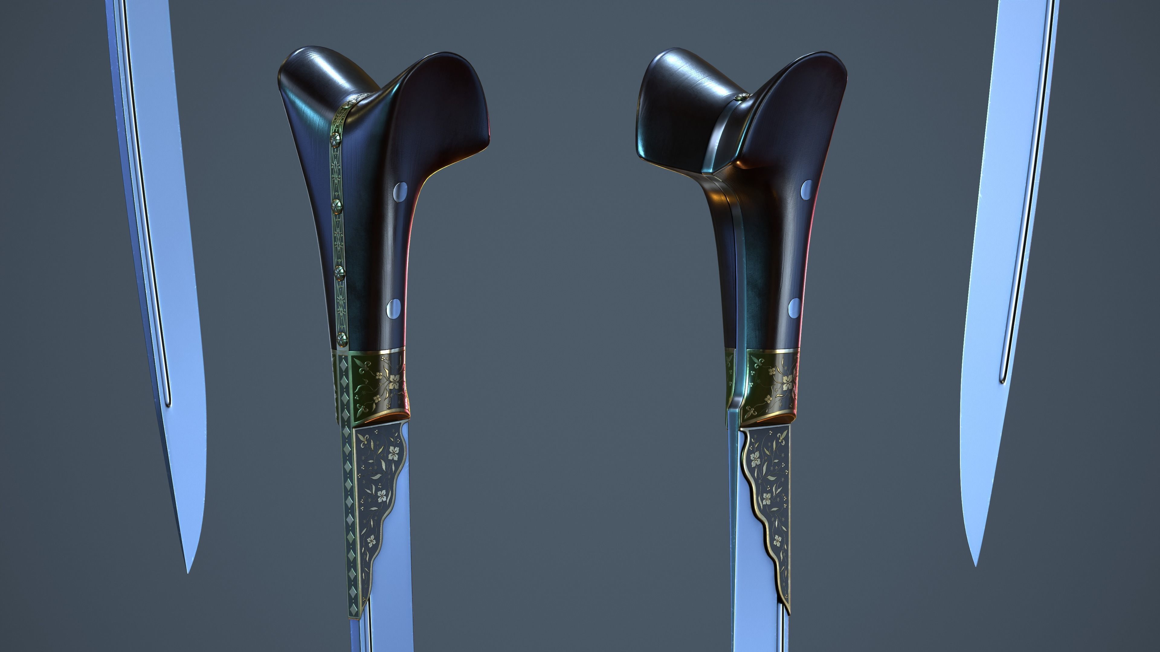 Turkish scimitar 3D model_8