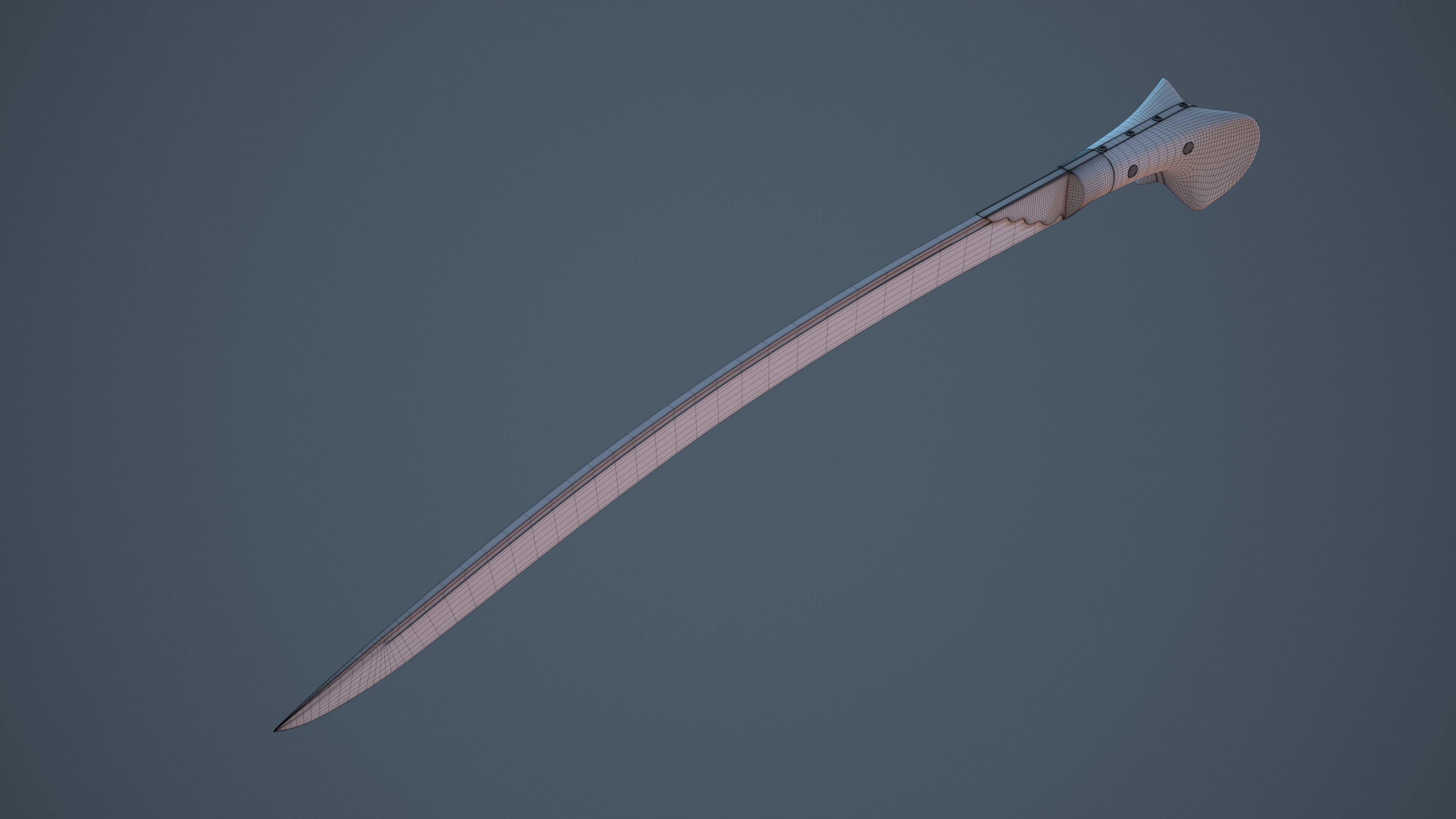 Turkish scimitar 3D model_13