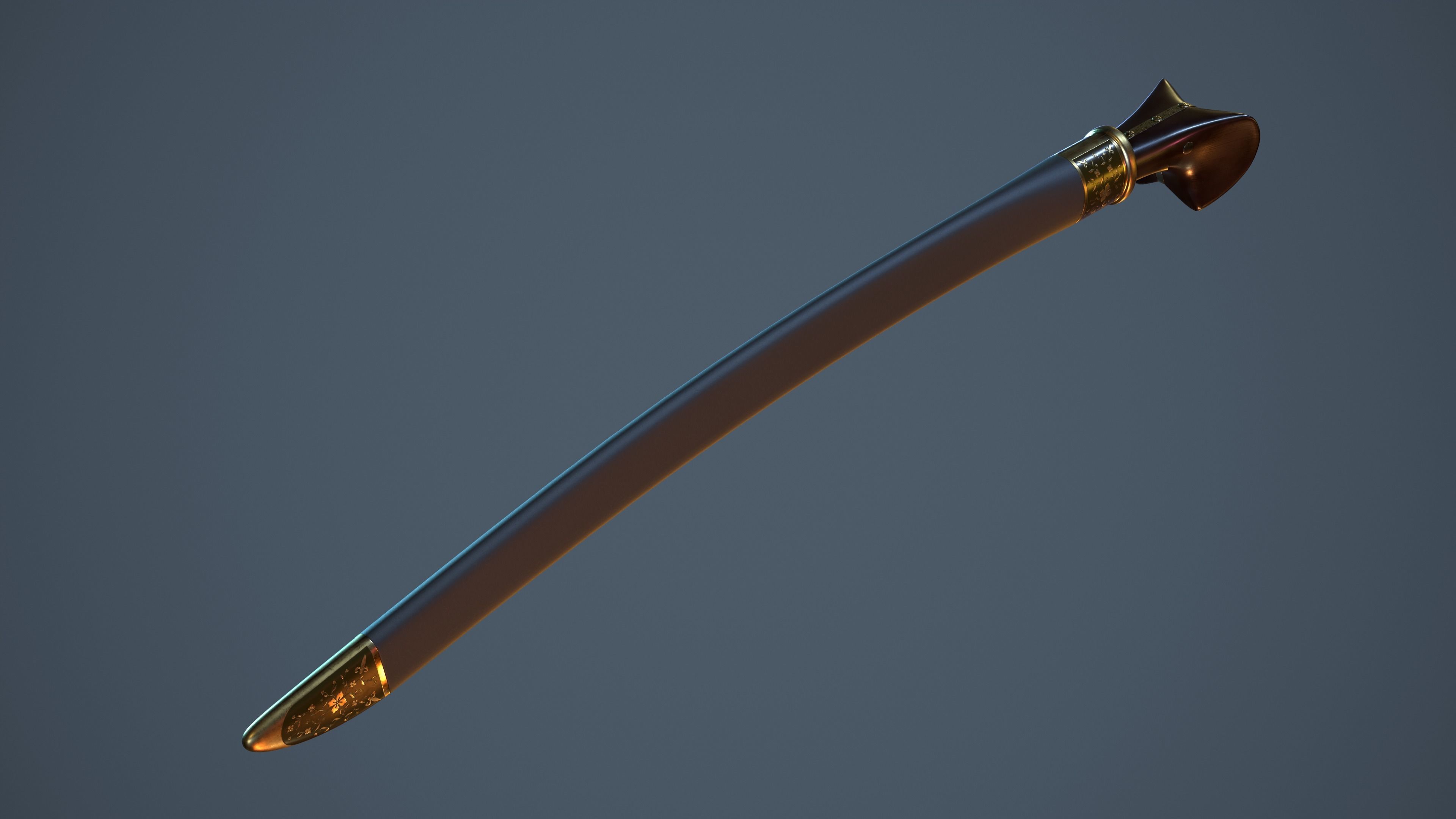 Turkish scimitar 3D model_10