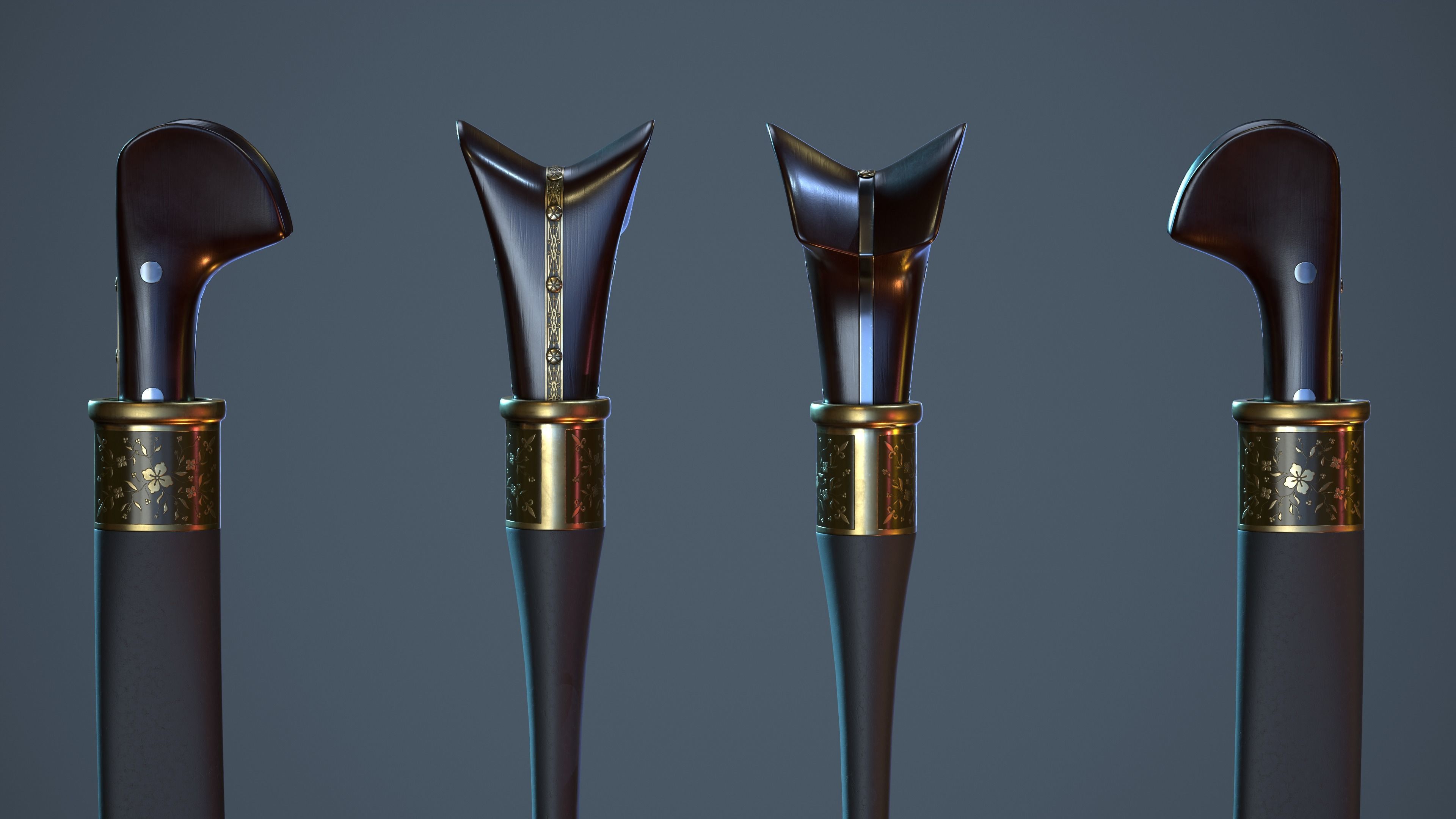 Turkish scimitar 3D model_6