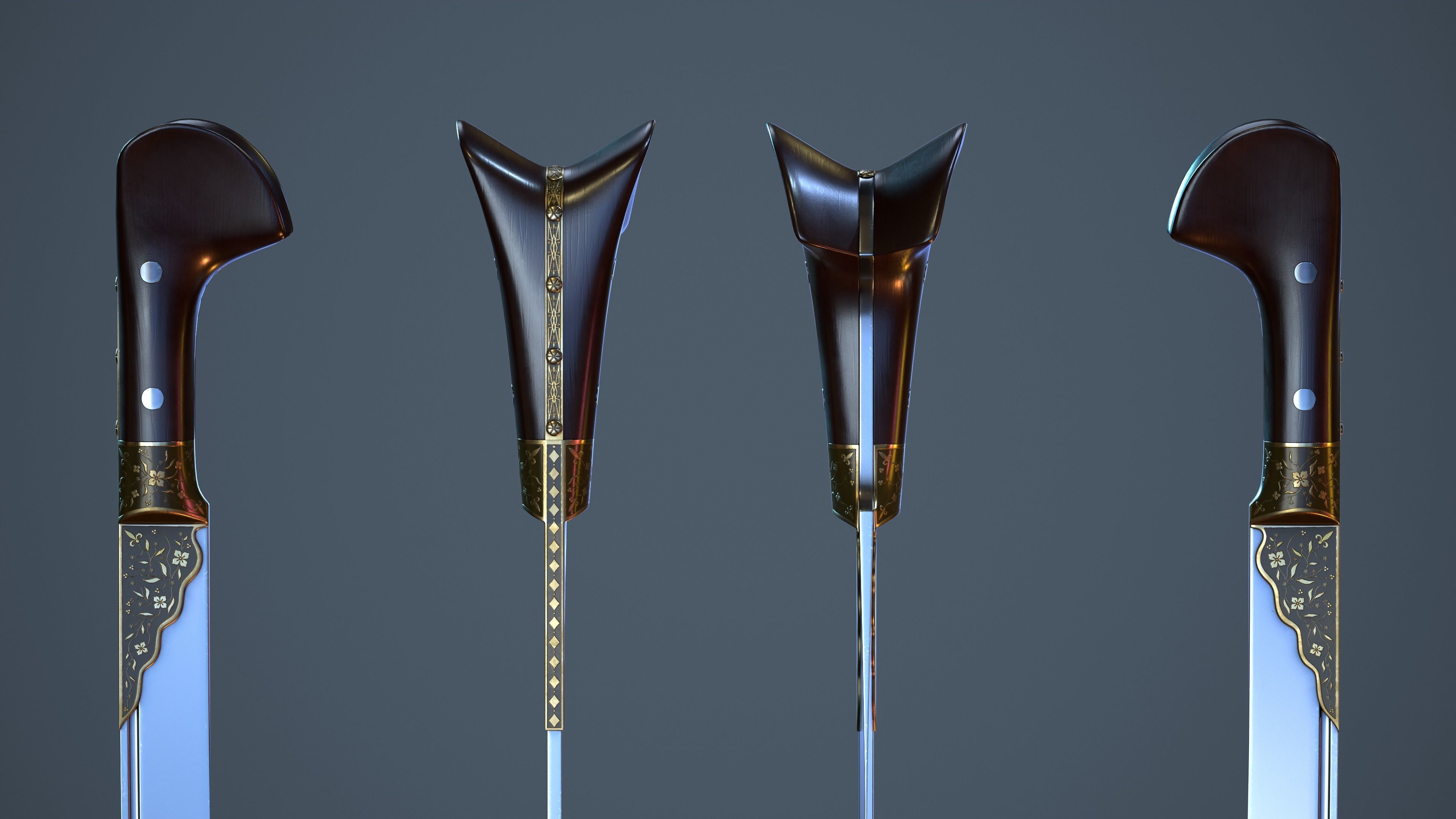 Turkish scimitar 3D model_7