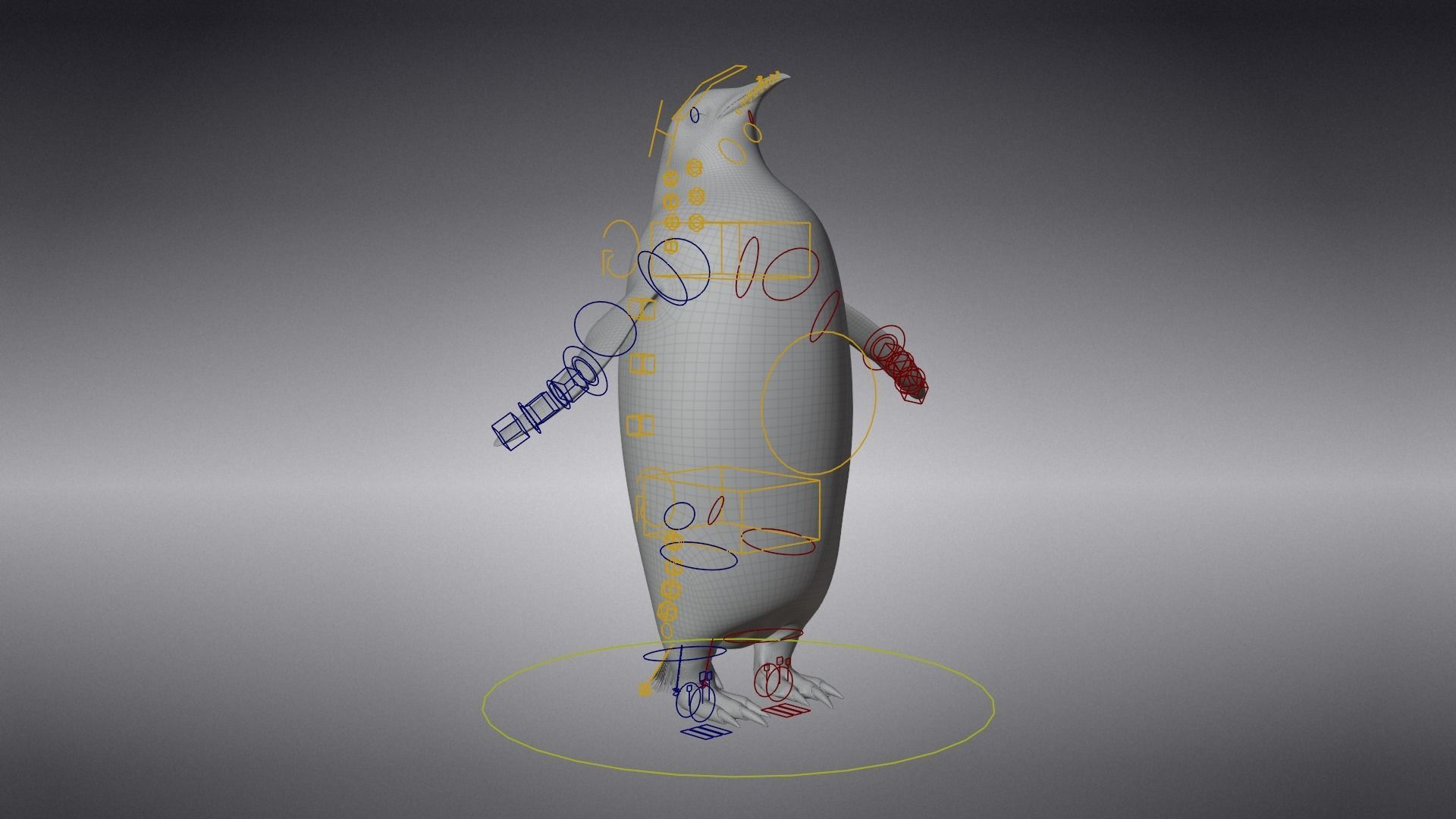 Emperor Penguin Rigged  VFX Grace 3D model_9