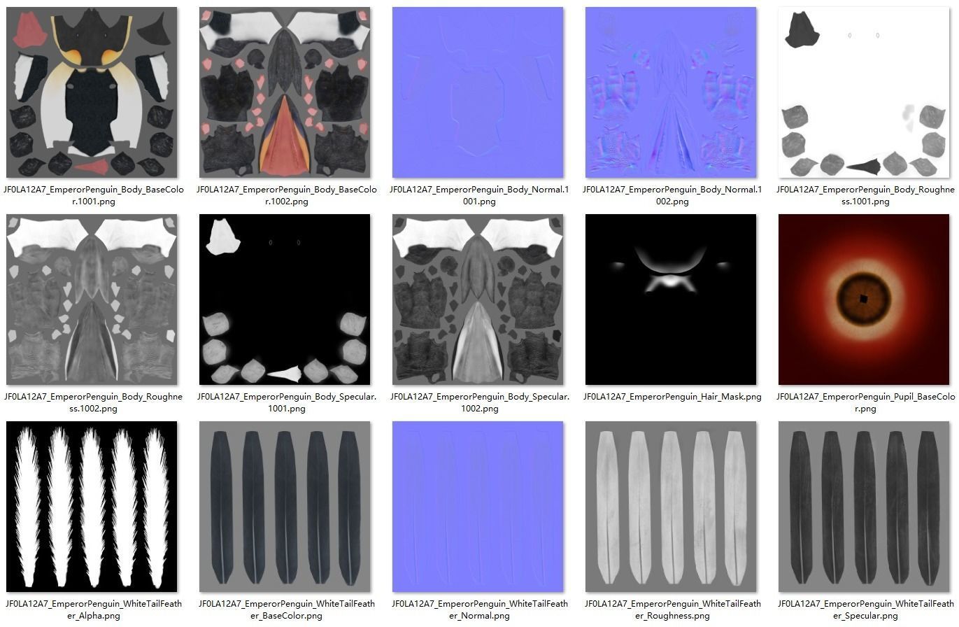 Emperor Penguin Rigged  VFX Grace 3D model_16