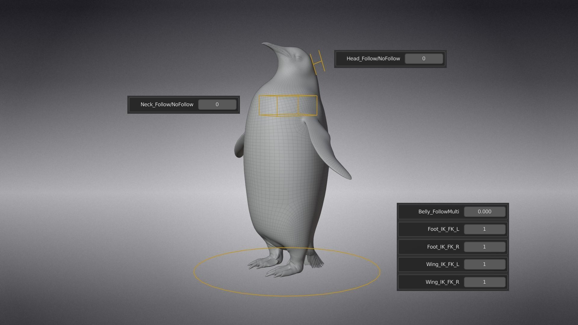 Emperor Penguin Rigged  VFX Grace 3D model_12