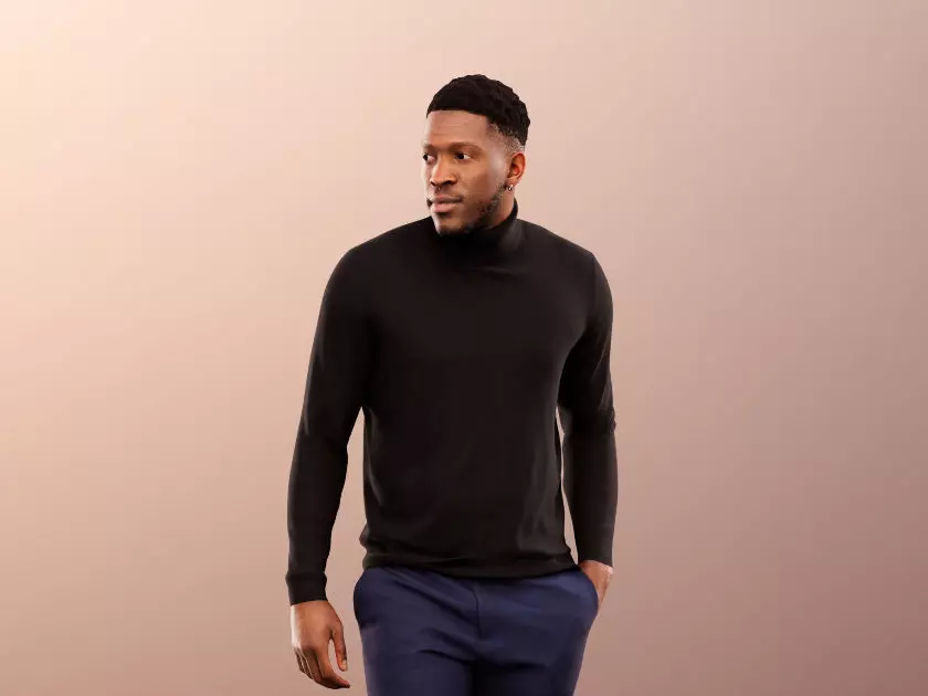 Theo 12832 - Elegant Walking Black Man Low-poly 3D model_0