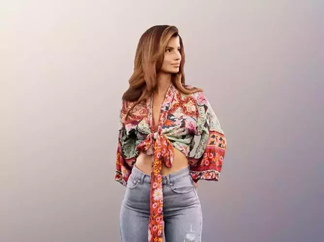 Lara 12712 - Standing Casual Mediterranean Woman