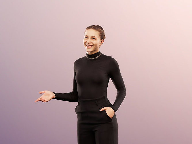 Klara 12625 - Talking Elegant Woman Low-poly 3D model