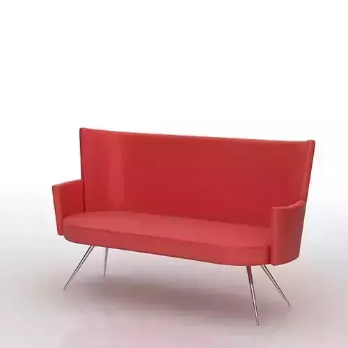 Red 1960 s Sofa 3D model