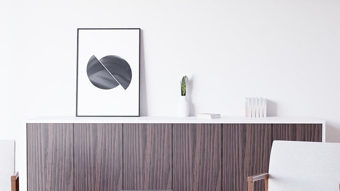 scandinavian living room 3D model 4