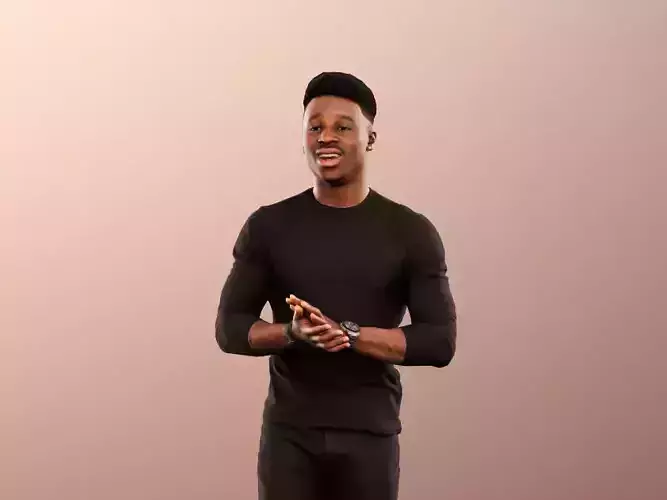 Kendal 12071 - Standing Black Man Talking