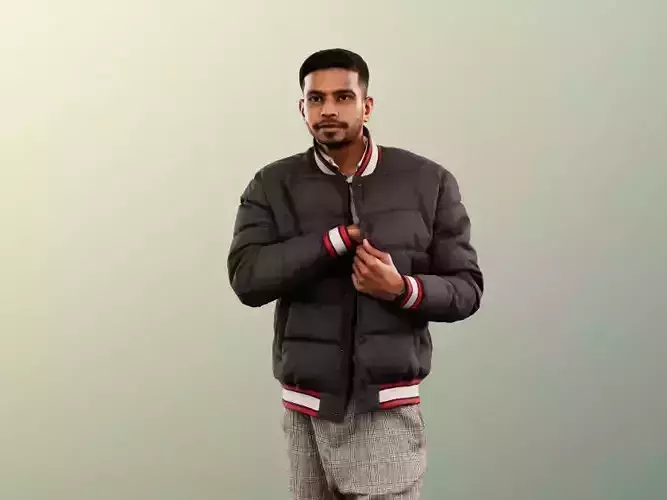 Kabir 11871 - Standing Mediterranean Man Jacket Pocket Low-poly 3D model