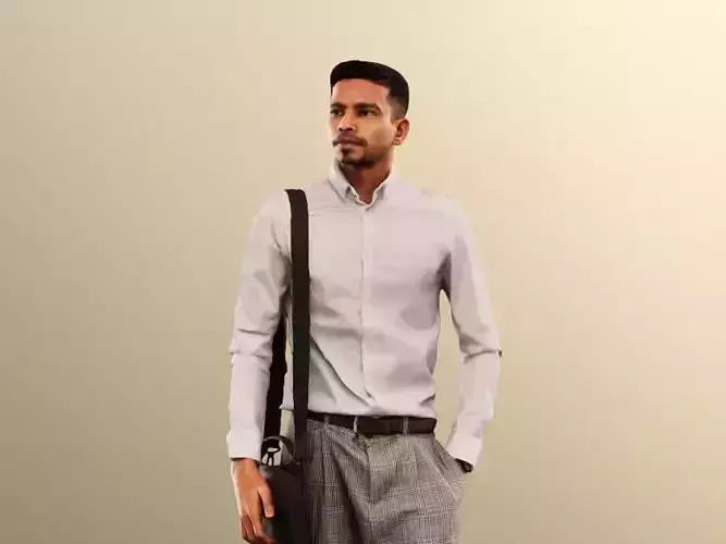 Kabir 11870 - Standing Elegant Mediterranean Man