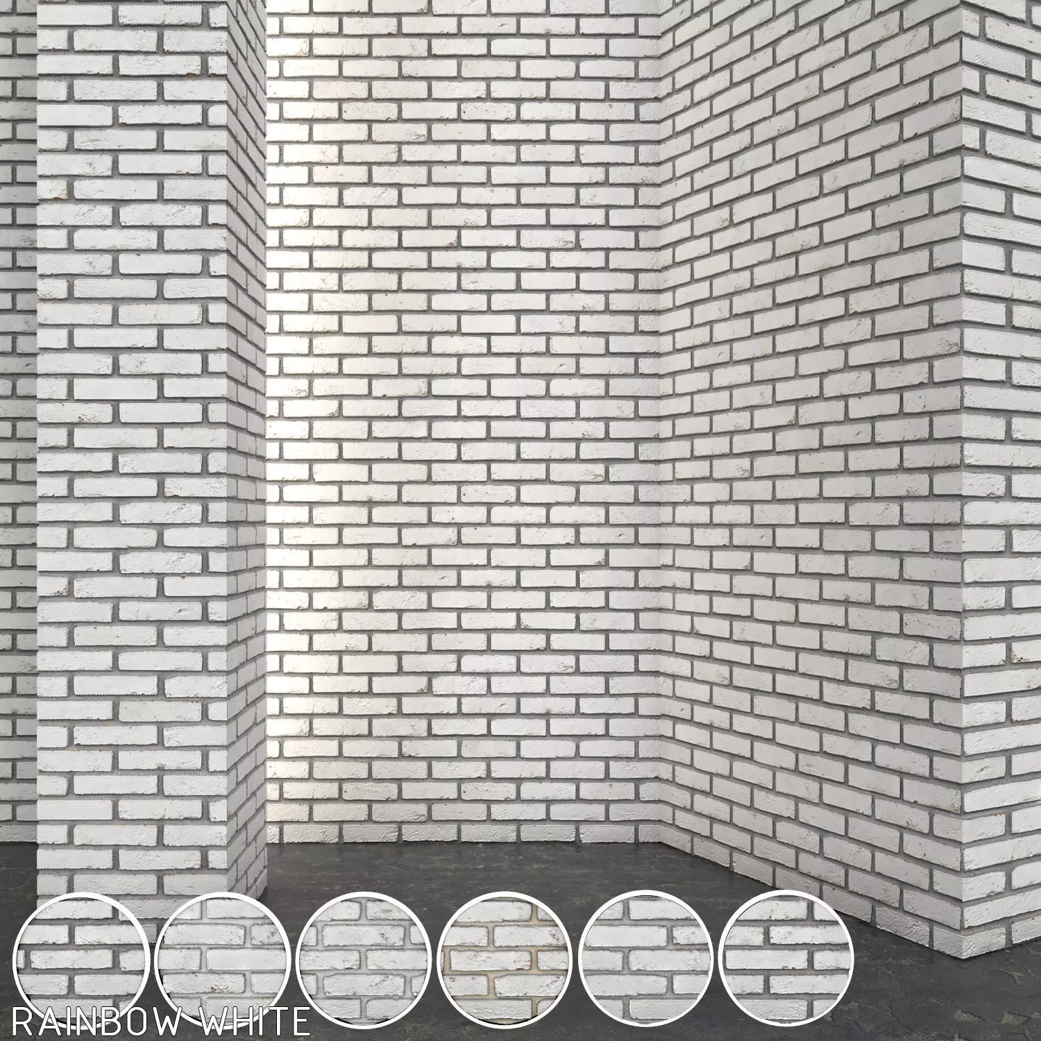 Vandersanden Brick Rainbow White Texture_0