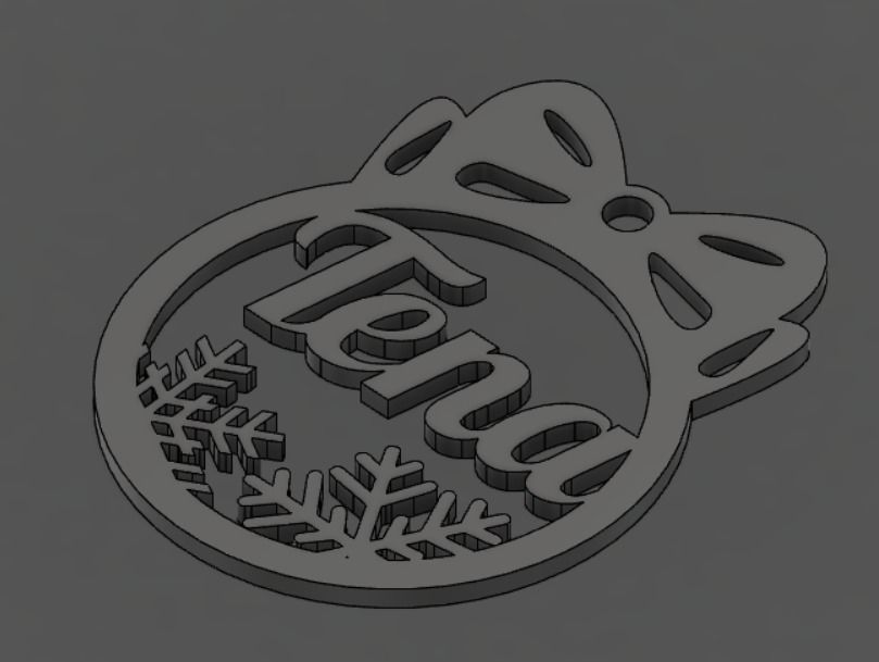Custom christmas ornament 3D print model_4