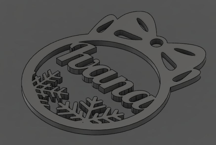 Custom christmas ornament 3D print model_1