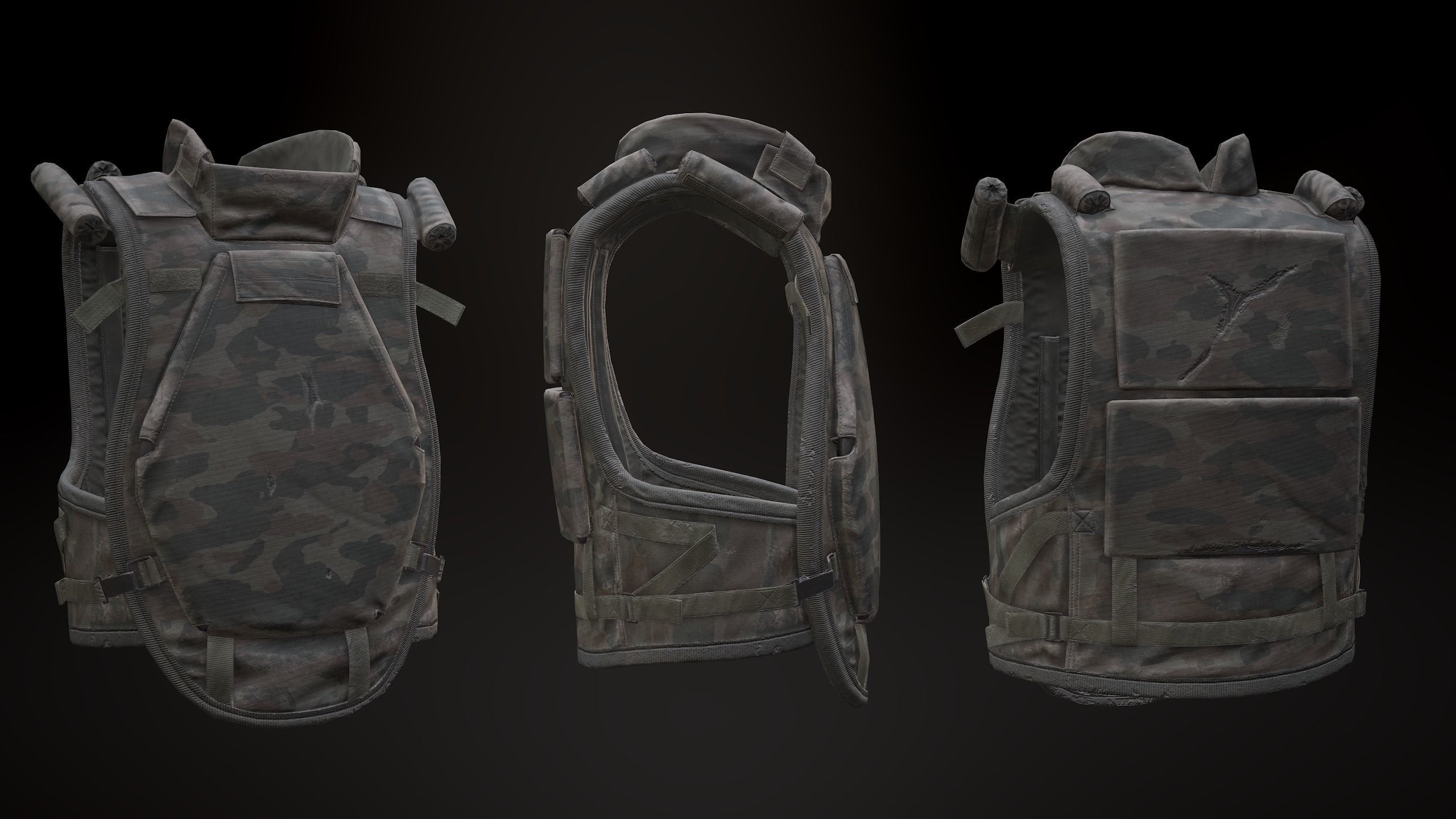6B13 Assault Body Armor Low-poly 3D model_11