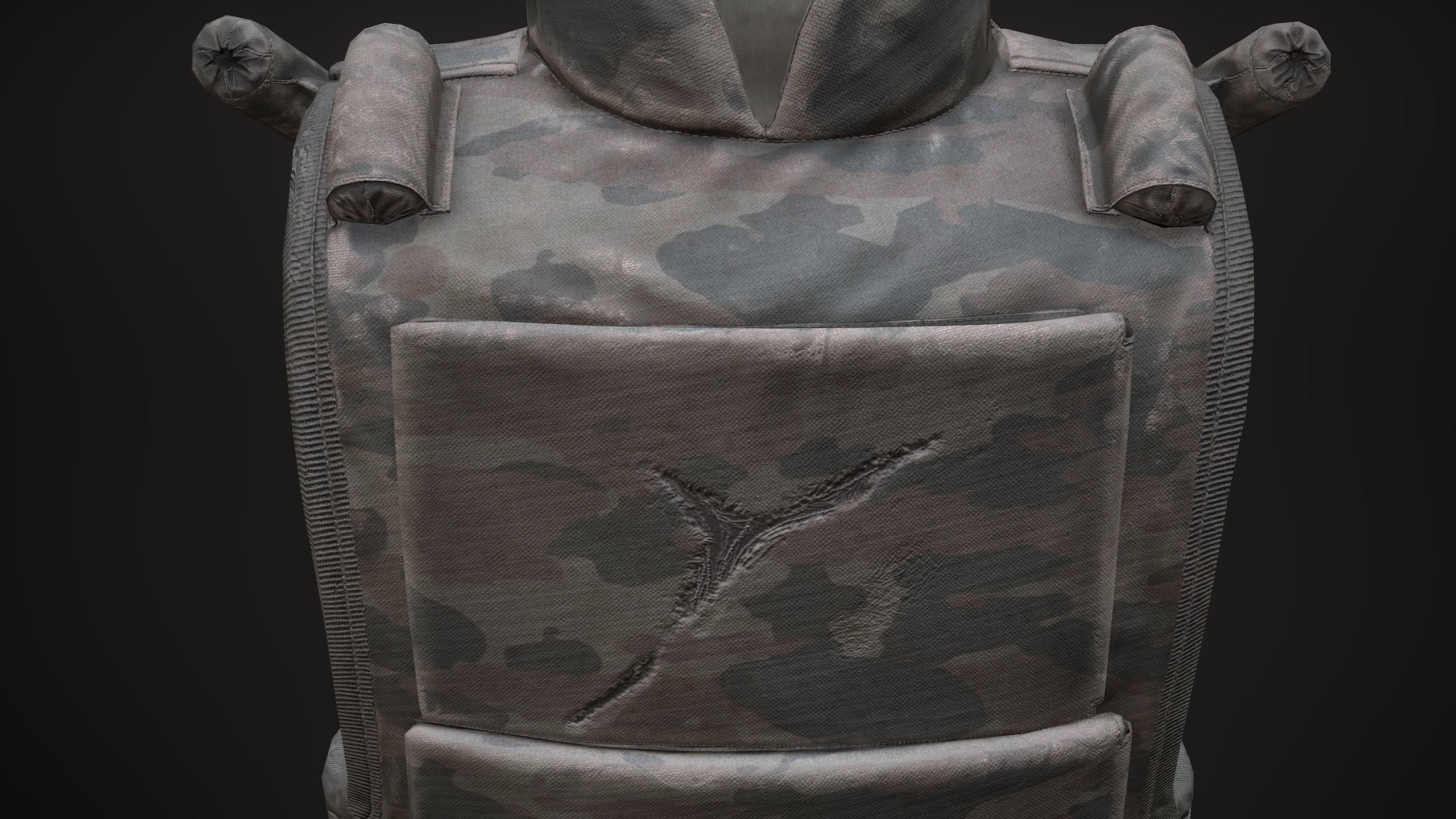 6B13 Assault Body Armor Low-poly 3D model_13