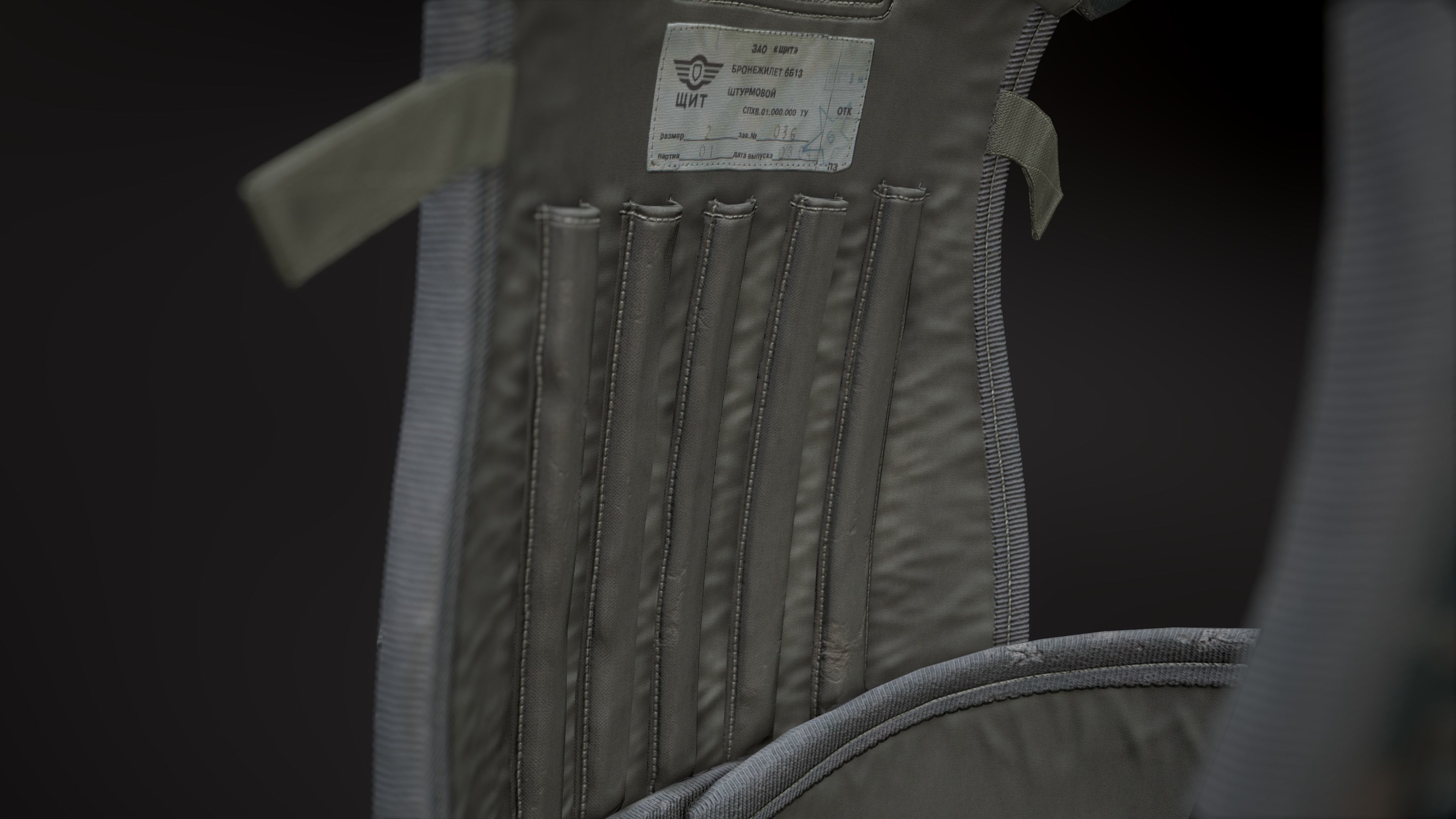 6B13 Assault Body Armor Low-poly 3D model_7