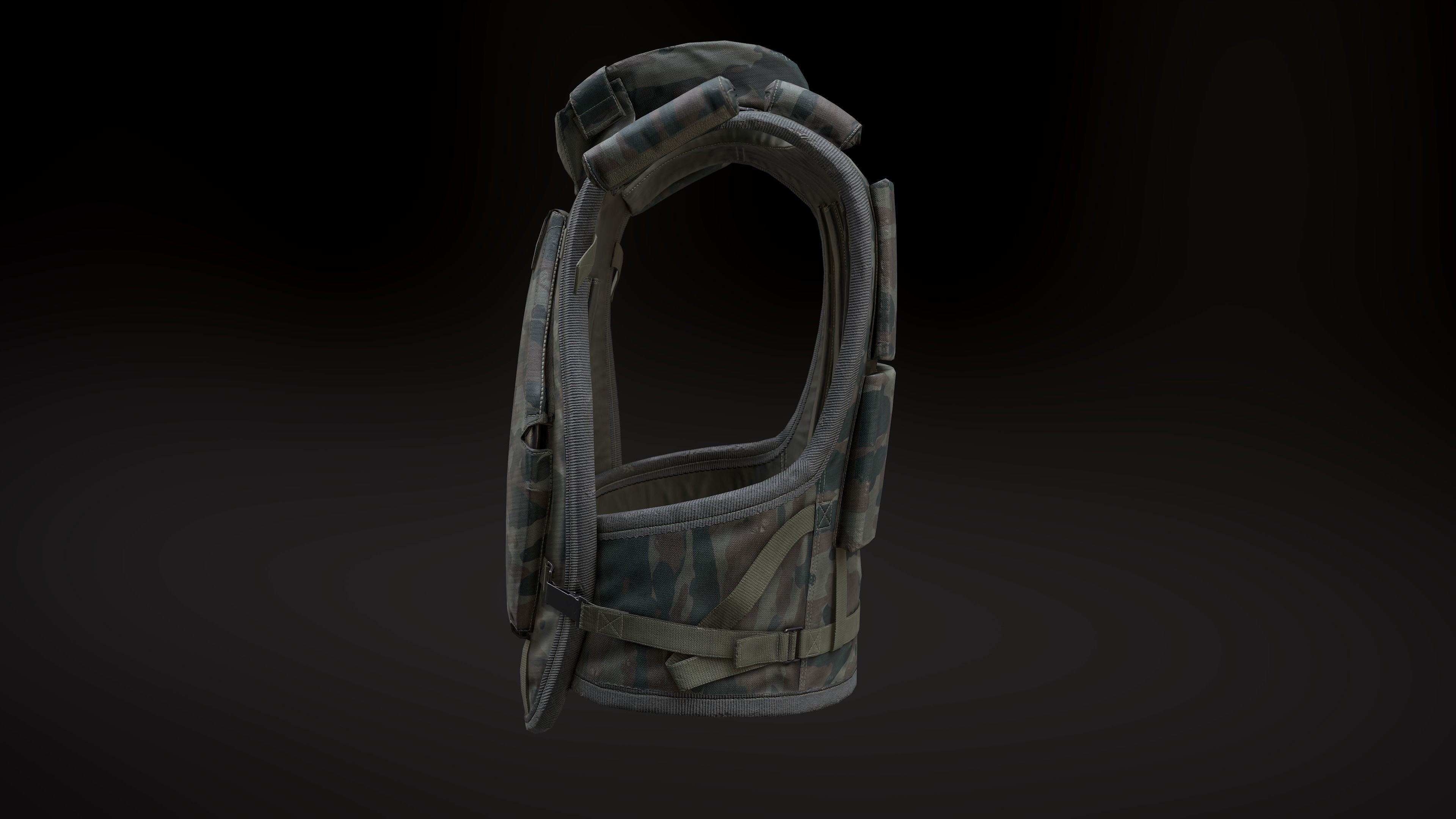 6B13 Assault Body Armor Low-poly 3D model_4