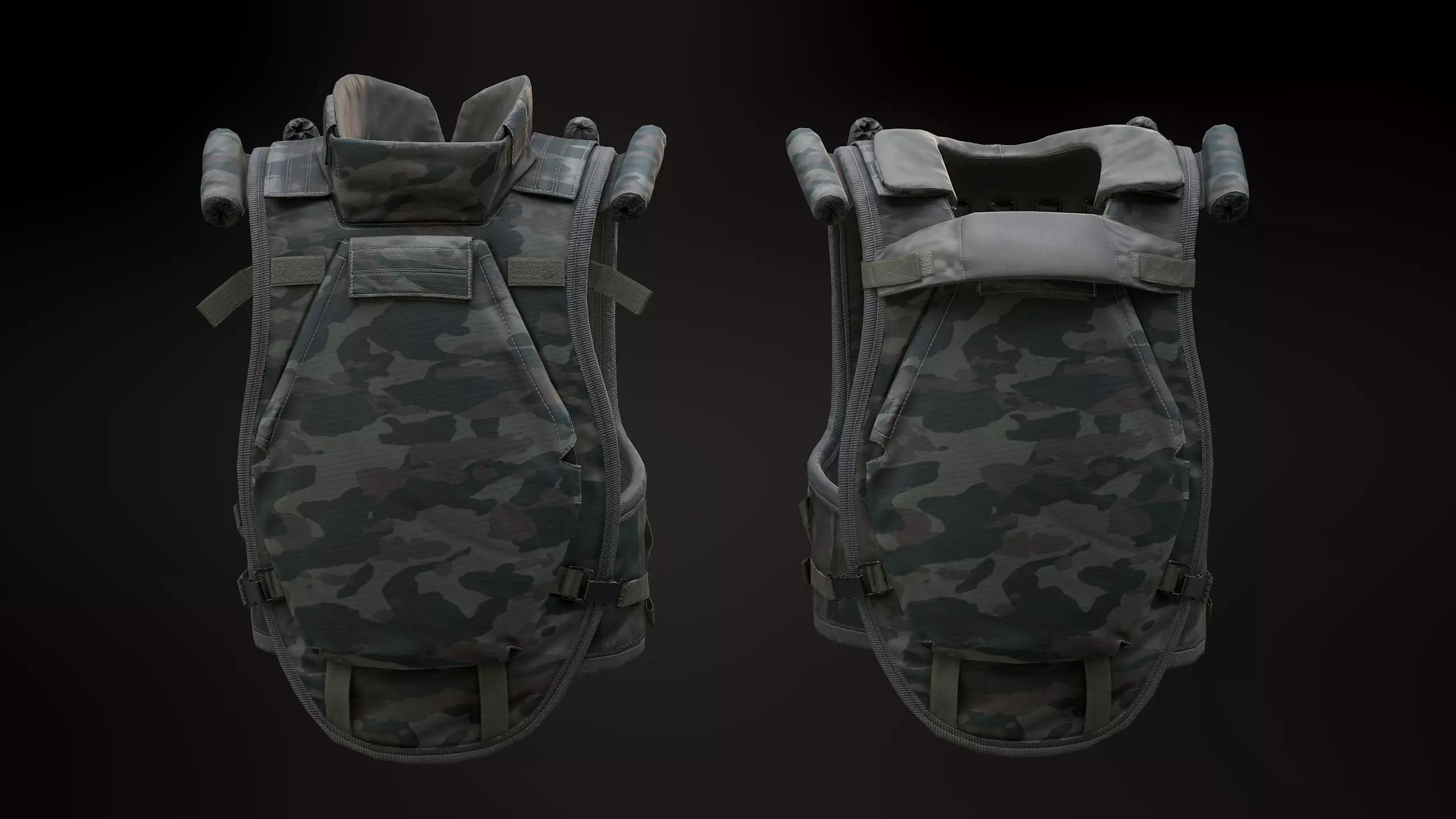 6B13 Assault Body Armor Low-poly 3D model_0