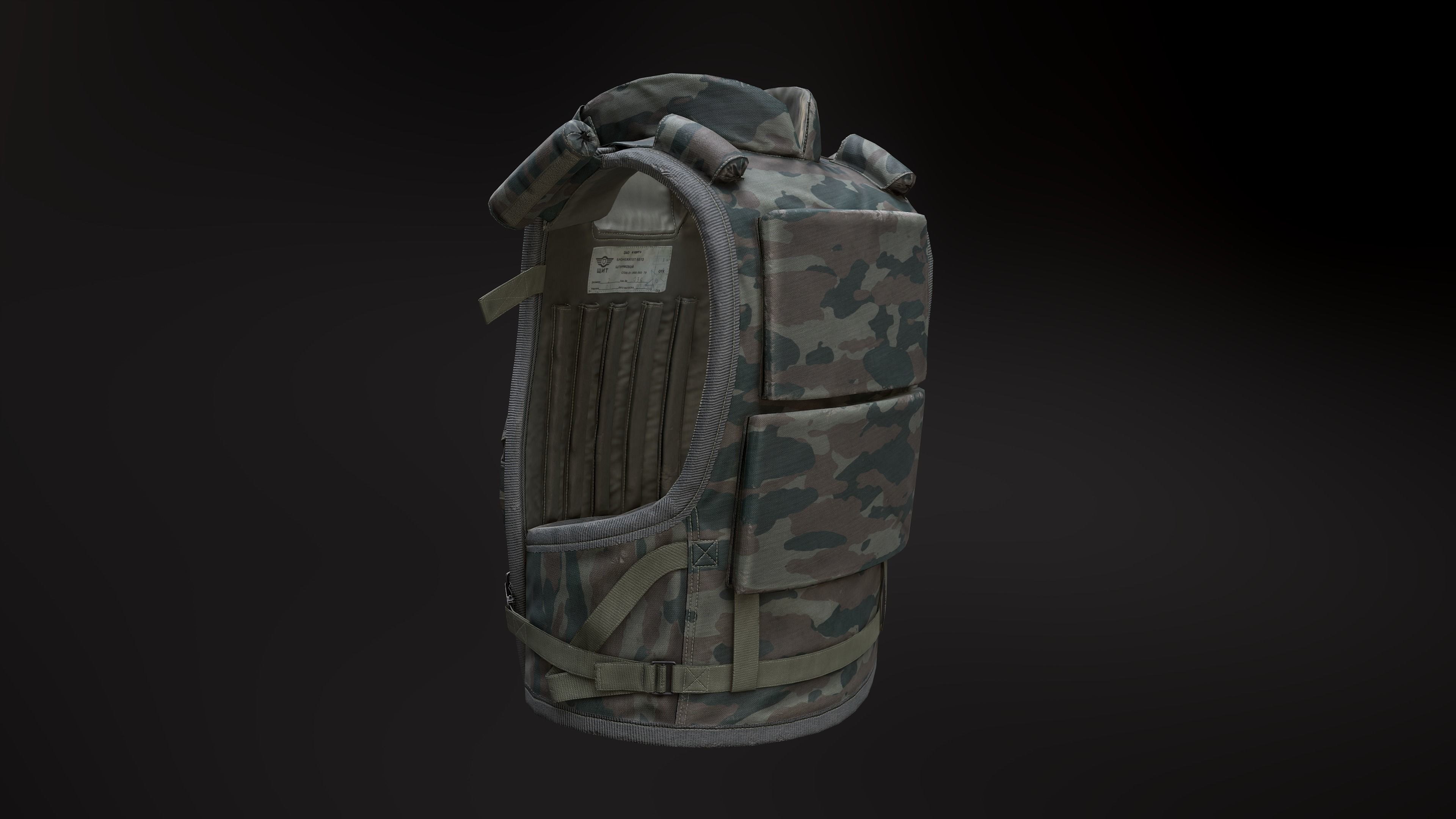 6B13 Assault Body Armor Low-poly 3D model_3