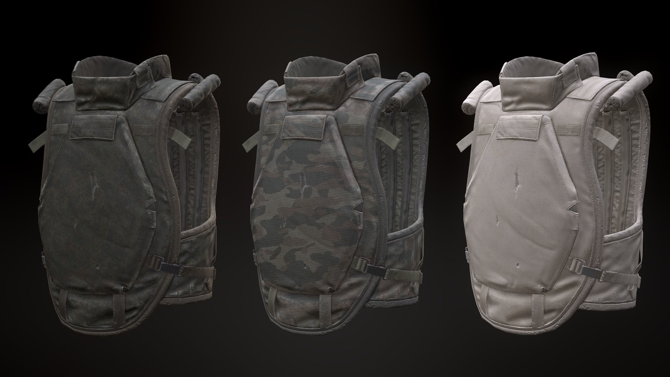 6B13 Assault Body Armor Low-poly 3D model_10