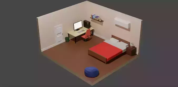 Low Poly BedRoom