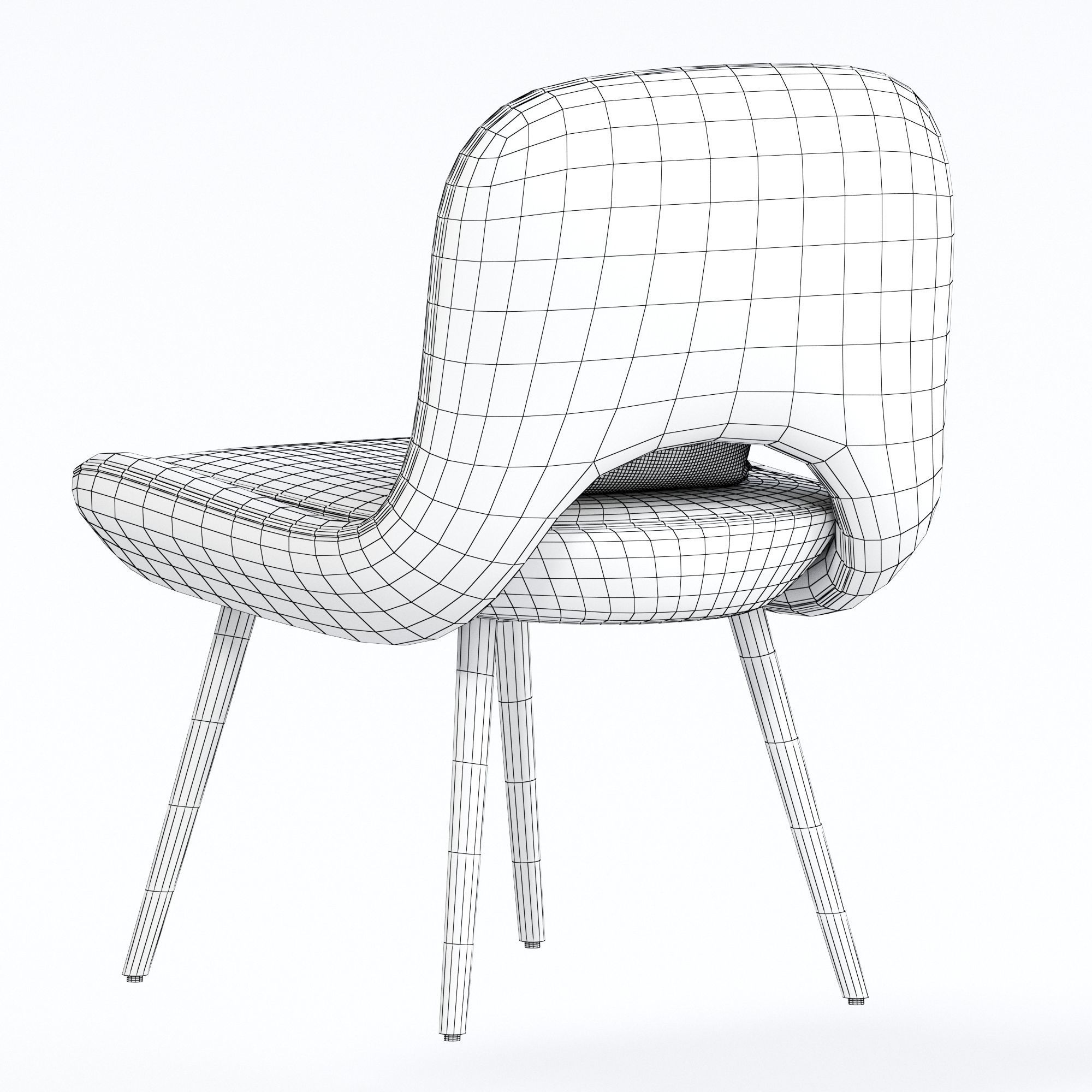 Bliss Side Chair 3D model_4