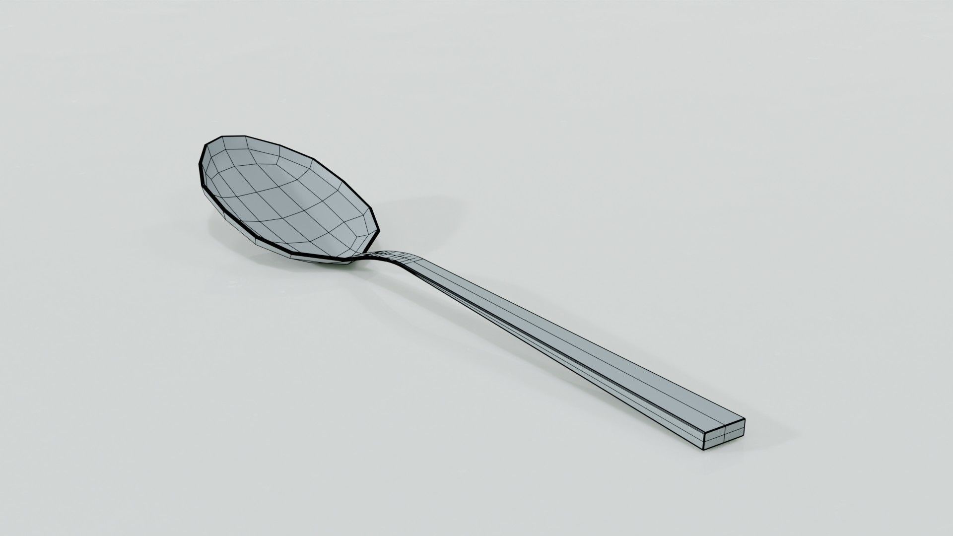 Spoon Low-poly 3D model_5